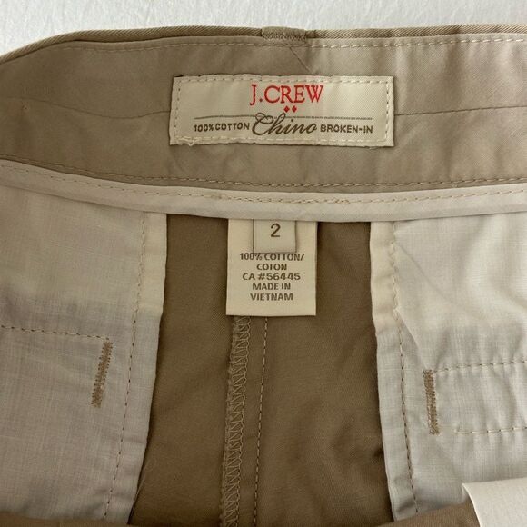 J.Crew BUNDLE 2 Shorts Women's size 2 100% Cotton Tan Navy Chino Broken In EUC - Picture 6 of 12